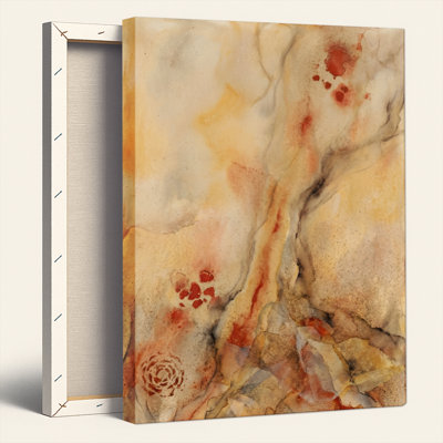 Ensemble d'une toile abstraite à l'aquarelle