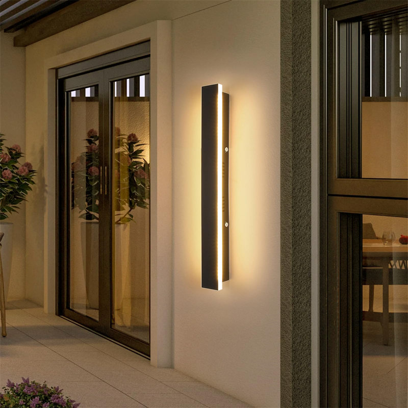 Matte Black Integrated LED Outdoor Sconce