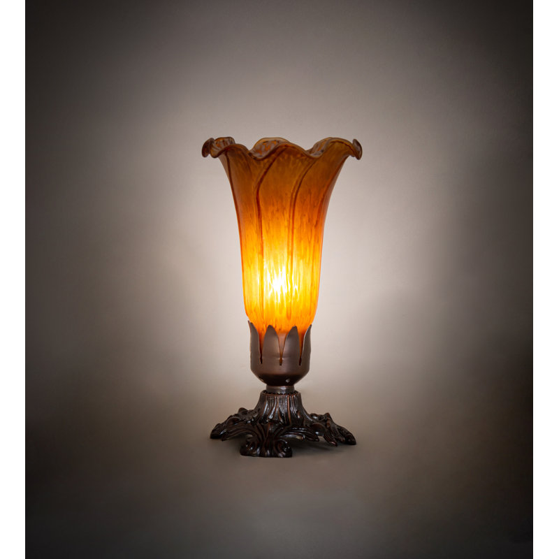 Amber Pond Lily Table Lamp