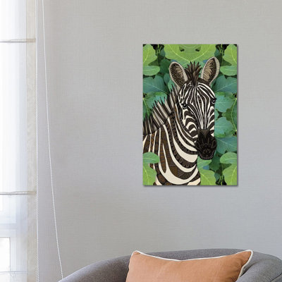Zebra 1 Piece Wrapped Canvas Wall Art