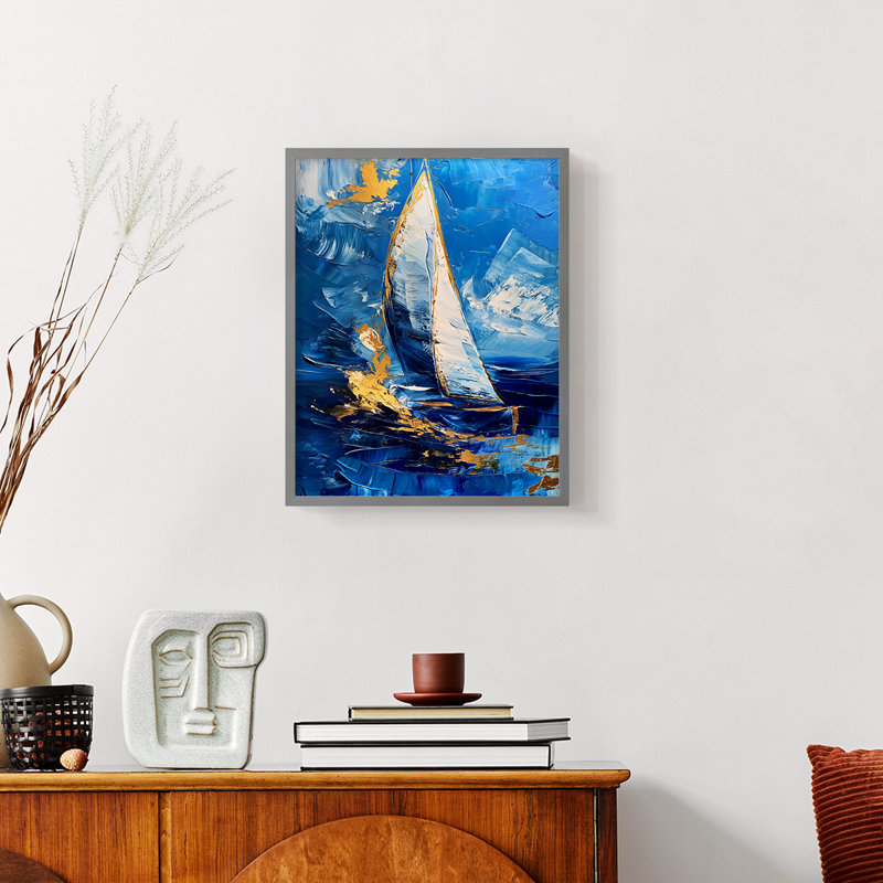 NAUTICAL Series CXC III - Impression encadrée de qualité supérieure - Prêt à être accroché - Aucun clou requis, Noir