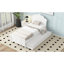 Lit plateforme en bois avec tête de lit, lit gigogne escamotable et rangement sous le lit-1189514584