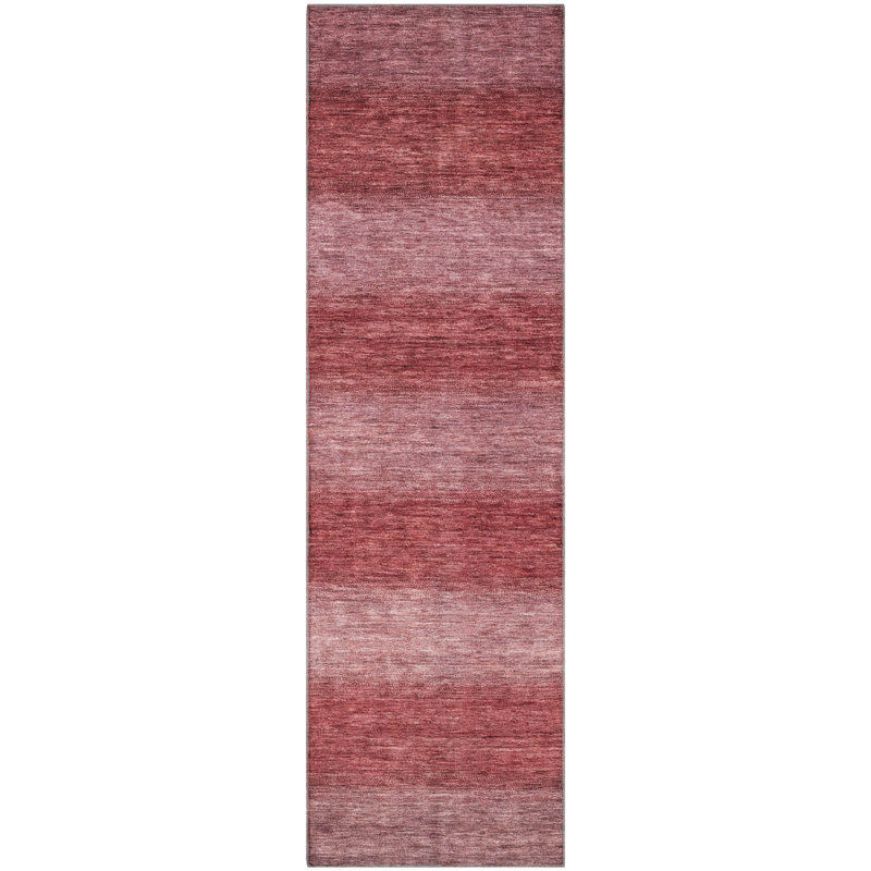 Premium Machine Washable Lubbers AMF1733 Stripe Rug, Runner 2'3" x 7'6"