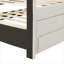 Lit plateforme tapissier en lin beige, lit simple avec lit gigogne et 3 tiroirs de rangement-1023909286-1023909284