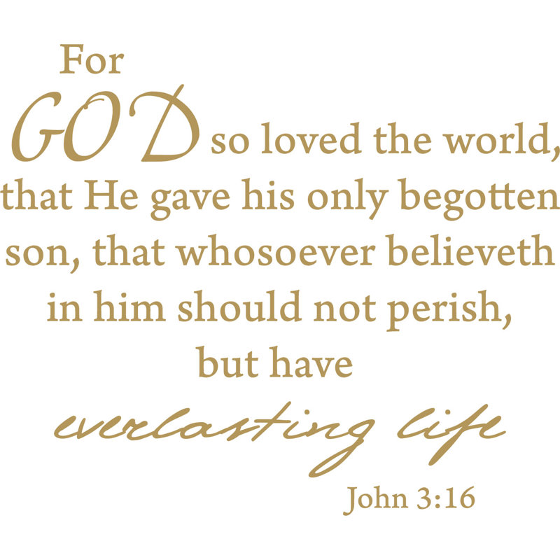 Text & Numbers Wall Decal, 21" x 18", Gold
