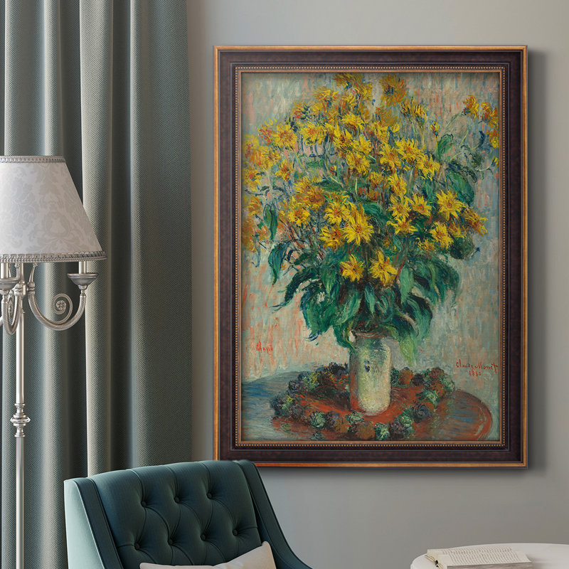 Fleurs d'artichaut de Jérusalem - impression, H 27 po x l 18 po x P 2,5 po