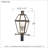 Rue De Royal 4-Light Industrial Bronze Outdoor Post Lantern