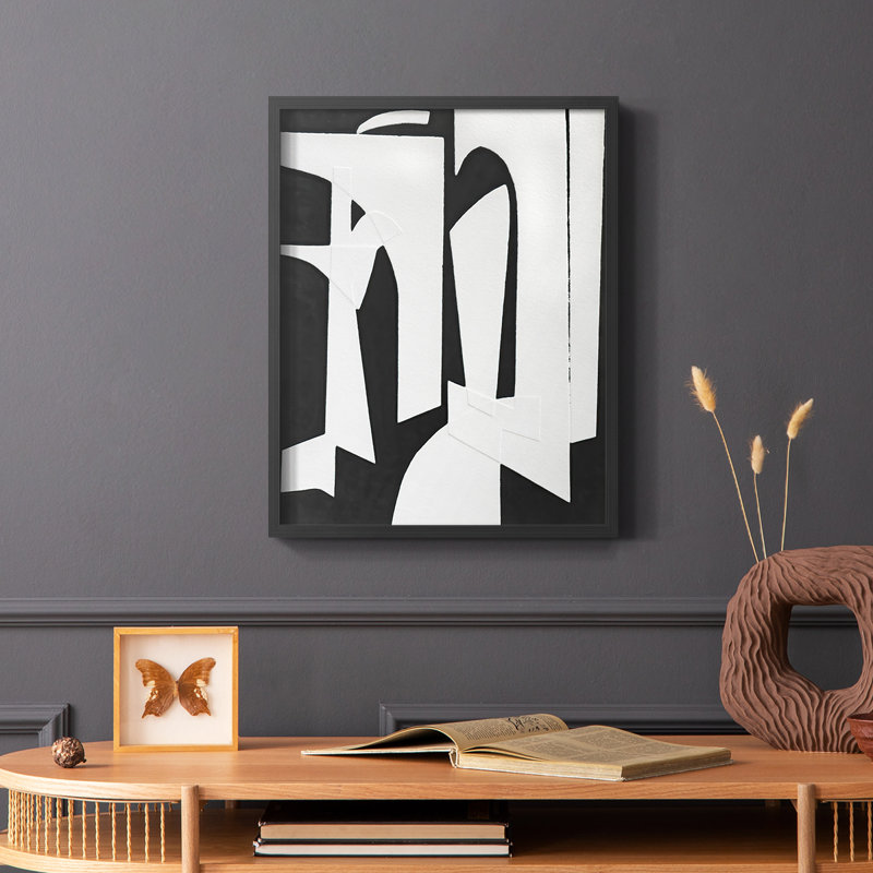 «French Arches II», reproduction encadrée - bois massif, Noir, H 28 po x l 22 po