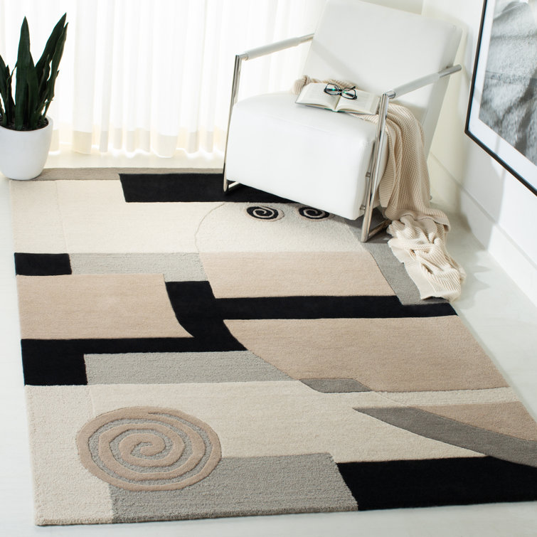 Bertile Hand Tufted Wool Ikat Rug