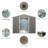 Outdoor Metal Storage Shed 8X10ft Gray - Galvanized Steel Build, , With Padlock And Anchor Hook Shelf Lock Gloves Sliding Door 8X10ft, Panels, To Harsh Weather, Easy Install-123403585-123403587