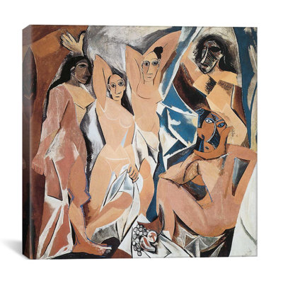 «Les Demoiselles d'Avignon» par Pablo Picasso, reproduction d'art sur toile tendue