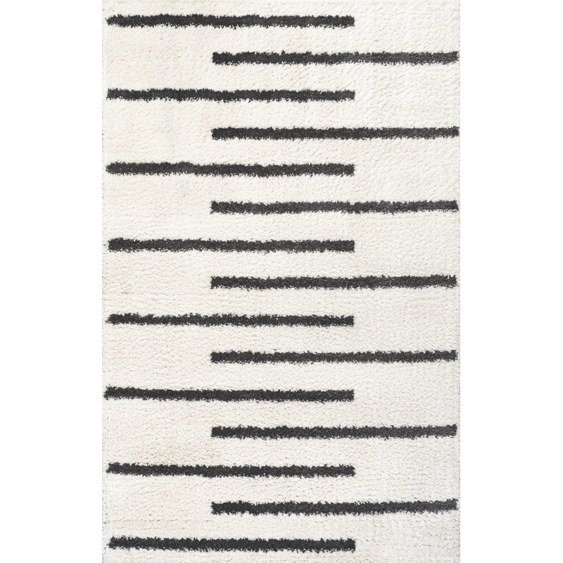 Tapis blanc / gris Colline, Rectangle 7 pi 9 po x 10 pi