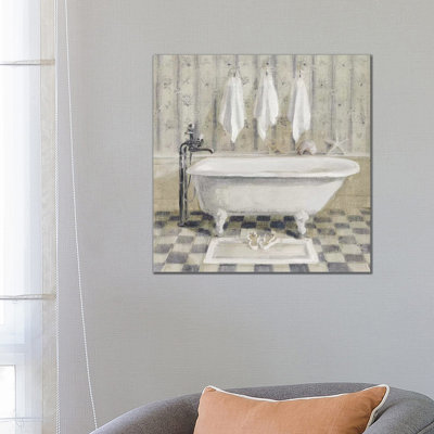 Victorian Bath IV White Tub by Danhui Nai - Wrapped Canvas Painting