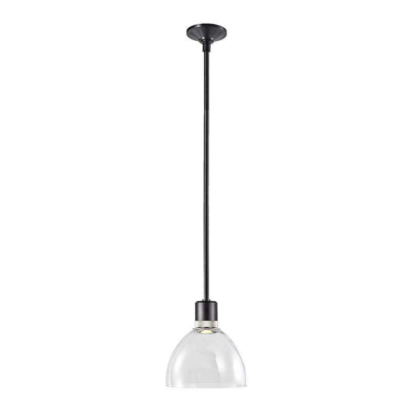 Zigrina Pendant, Satin Brushed Black/Polished Nickel