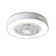 Dossiv 20.4" Semi Flush Mount Invisible LED Dimmable Ceiling Fan with Remote Control