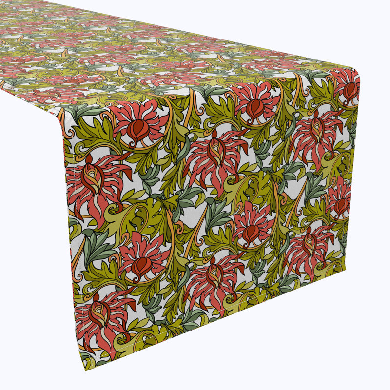 Floral 4 Cotton Table Runners, 90" x 16"