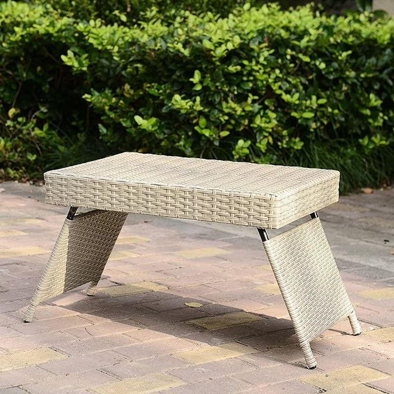 Table pliante portative grise, résistante aux intempéries, légère pour le rangement et l'installation à l'extérieur, facile d'entretien, sans assemblage, profondeur de produit de 23,5 po, largeur de 16 po, hauteur, à nettoyer, assemblage requis,