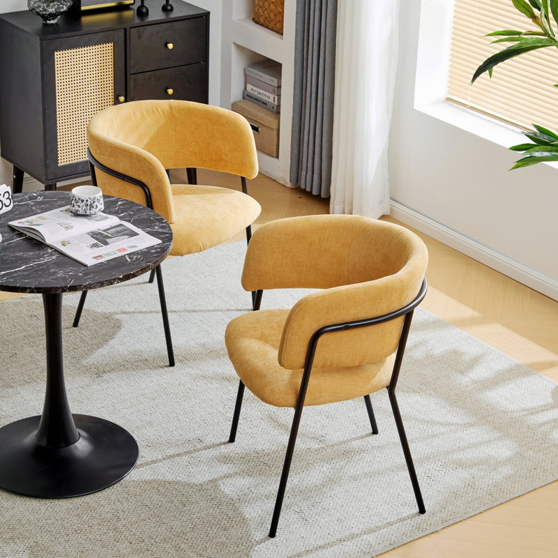 Chaise d'intérieur, ensemble de 2 chaises à accoudoirs rembourrées pour la maison