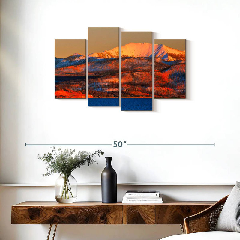 Orange Casted Yellowstone, 22" H x 36" W