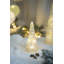 Ensemble de 3 arbres à cône en verre translucide avec lumières DEL blanc chaud pour un décor à l'année et des décorations festives