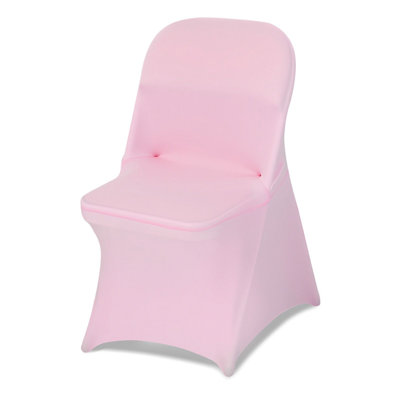 Housse extensible extensible en polyester pour chaise pliante de 50 pièces avec poches élastiques pour chaise de banquet de mariage pliante