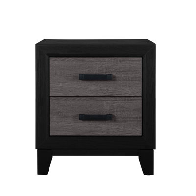 SOLUTO GREY AND BLACK NIGHTSTAND, Nightstand