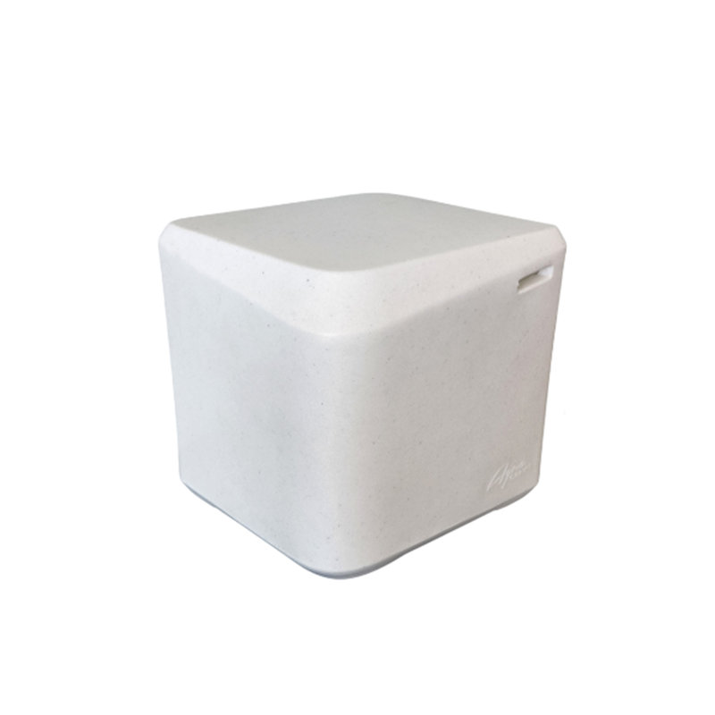 Caomhan Rectangular Outdoor Side Table, 13" W x 12" L x 14" H, Beige
