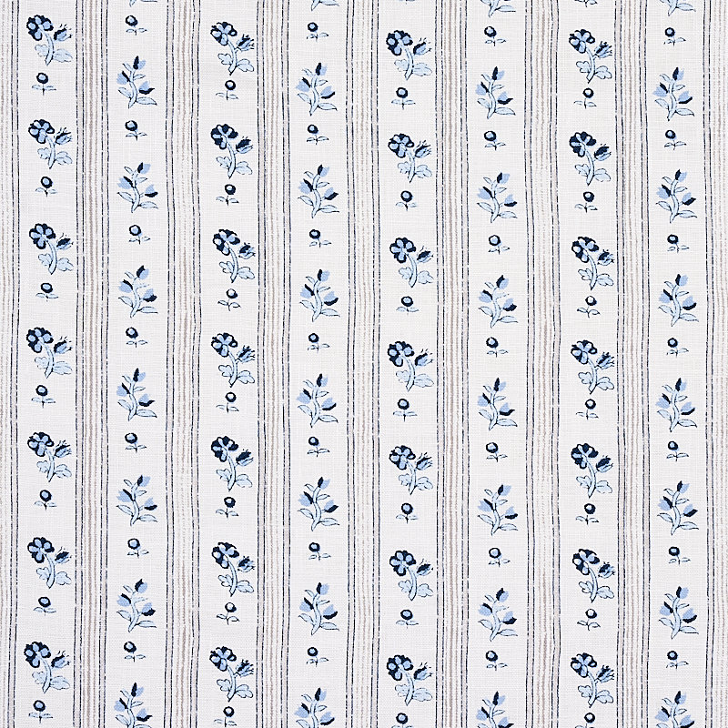 Tissu Cabanon, Bleu
