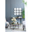 Miroir décoratif de 27,2 po de style chambre à coucher et salon - Fer, couleur champagne, idéal pour le vestibule