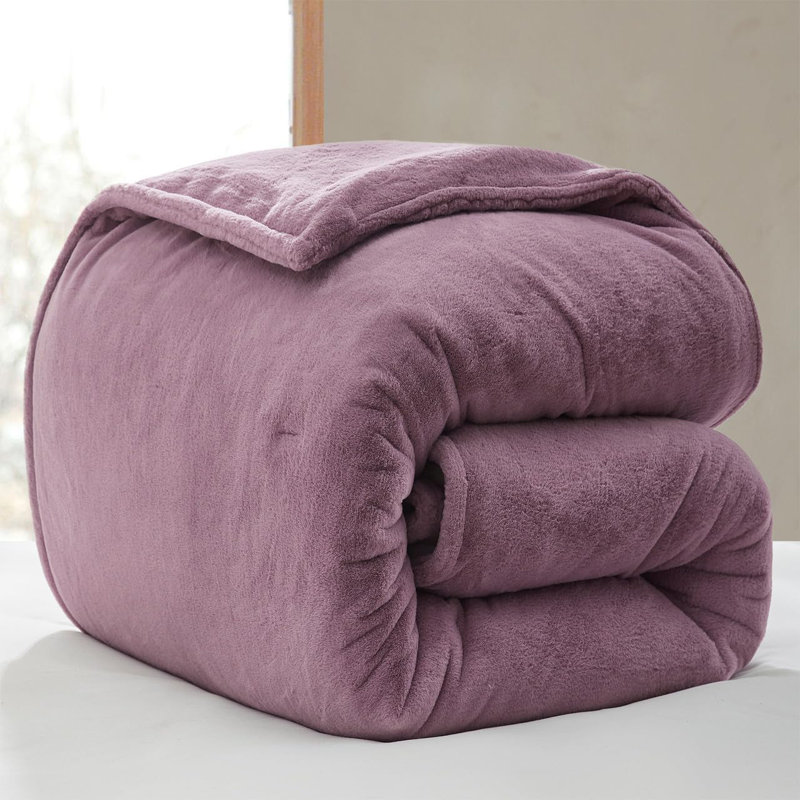 Coma Inducer Softer than Soft Oversized Comforter Set, Purple, King Comforter + 2 King Shams