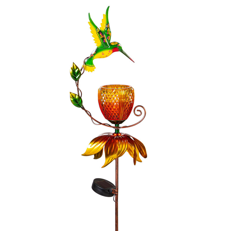 Piquet de jardin solaire colibri