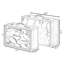 Ensemble de 2 valises à bagage à main en marbre blanc et or de luxe