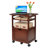 Tamber 1-Drawer and 2-Shelves Walnut Printer Stand with Wheels, 29.65'' H X 23.6'' W X 17.32'' D