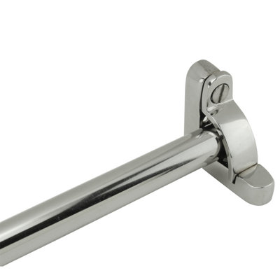 Carpet Runner Rod 39.6" L Polished Nickel Over Brass Rod Tubes with Bracket