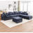 Bennett 7-Piece L-Shaped Sectional Sofa-1910969215