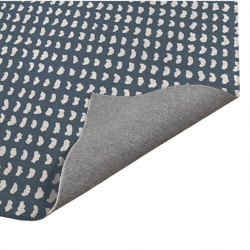Tapis de cuisine anti-dérapant léger Gio, Bleu, Rectangle 4pi x 6 pi