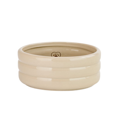 10 Strawberry Street Bubble Bowl Pet Dish, Latte