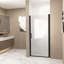 Porte de douche pivotante avec cadre en aluminium