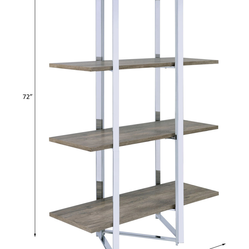 Libby Chrome Finish Bookshelf