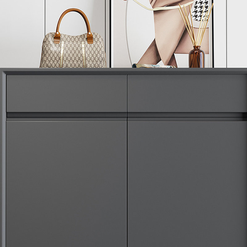 Solid Birchwood Console Cabinet, Dark Grey