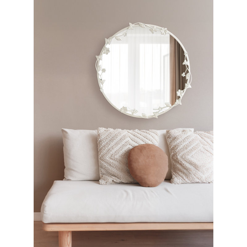 Miroir mural Rosella, Blanc