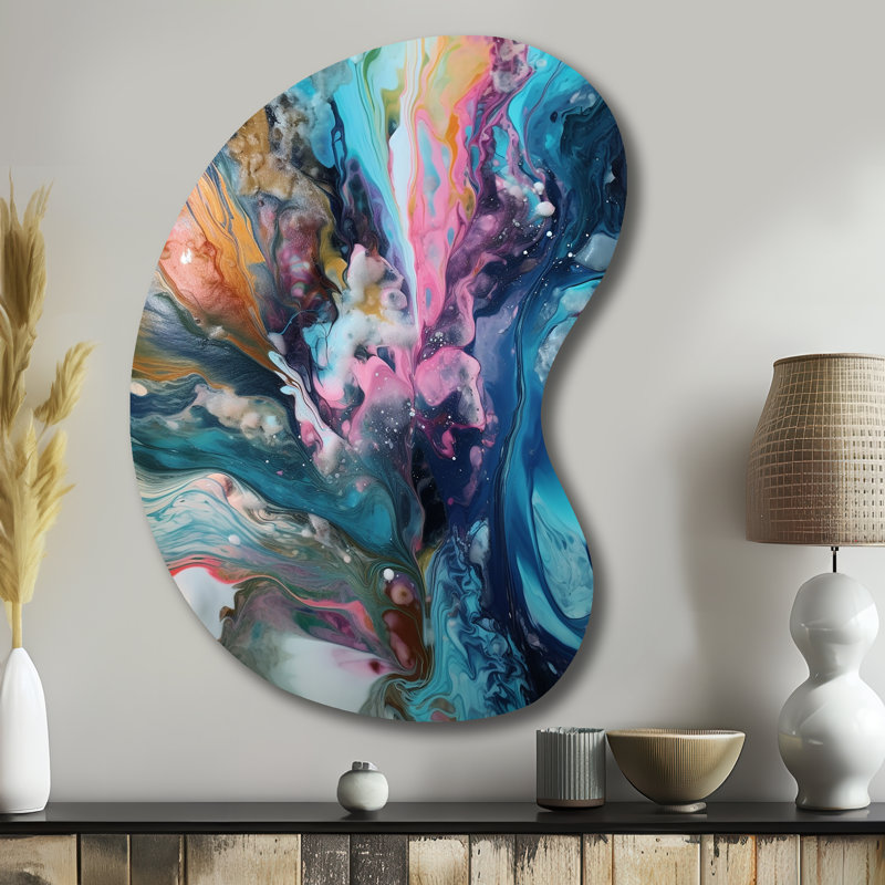 Chesleigh - reproduction murale abstraite de forme unique, sculpture murale asymétrique en métal, H 39 po x l 28 po x P 1 po