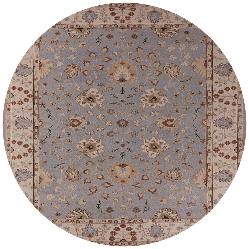 Tapis oriental brun / bleu Laurits, Rond 4 pi
