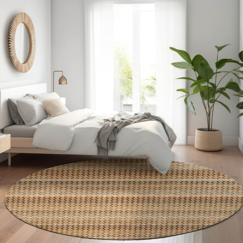 Tapis d'intérieur / extérieur brun Clarene , 2 pi 6 po x 3 pi 10 po