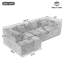 Canapé modulaire 101,2 "avec canapé à compression complète et canapé modulaire à assise profonde pour salon-489895497
