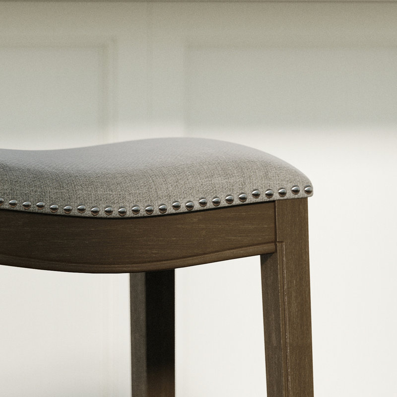 Tabouret de bar et de comptoir McGreevy, Siège gris fumée / cadre espresso délavé, 1