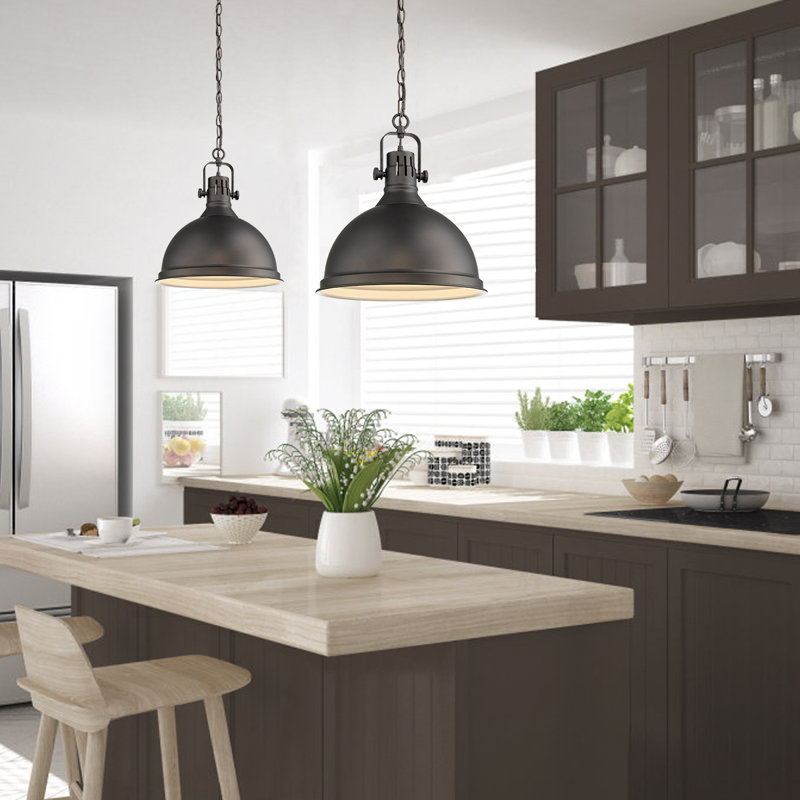1 - Light Oil Rubbed Bronze Single Pendant, Brushed Nickel, Oil Rubbed Bronze