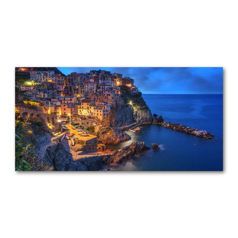 Manarola Italy - No Frame Print on Canvas, 70cm H x 140cm W, Wrapped Canvas