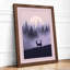 Deer Under Moonlight Scandinavian - Framed Print-1709181306-1709181310