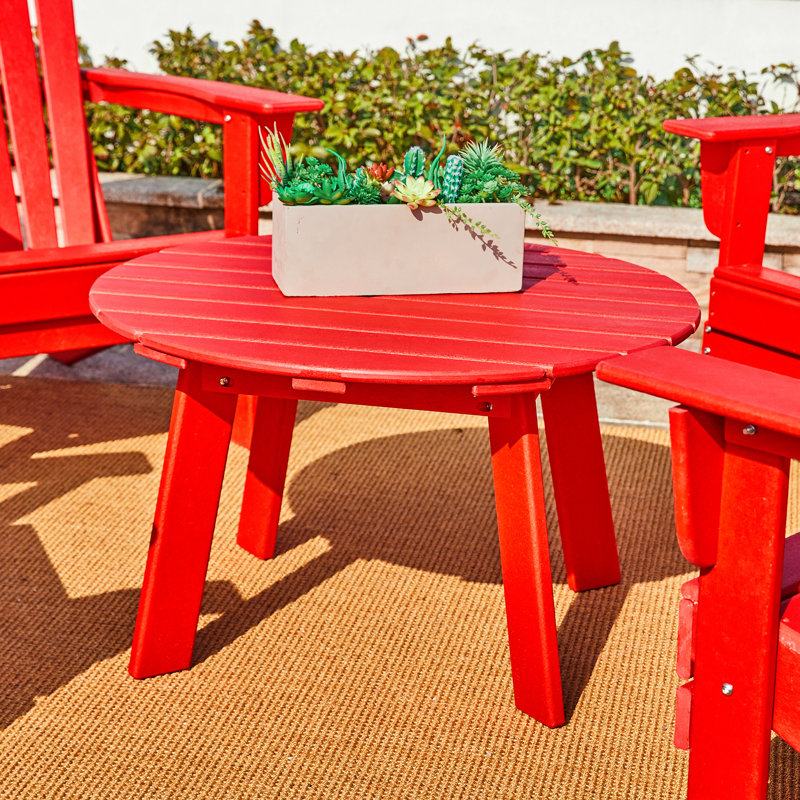 Table basse Ramonita, Rouge, H 19 po x l 35,5 po x P 35,5 po